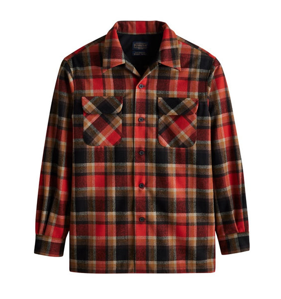 Pendleton Men's RED BLACK Plaid Board Shirt SS24