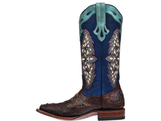 lucchese navy blue boots