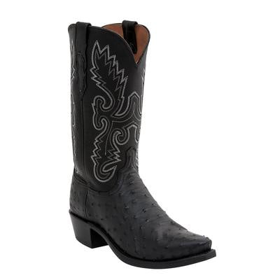 Lucchese black ostrich boots hotsell