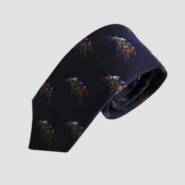 Seaward & - Saddlery - Woven Silk The – Races Handmade At Saratoga Stearn Navy & Boutiques International Tie