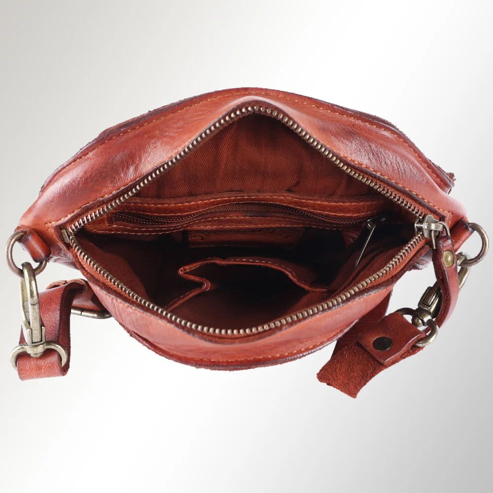 Saddle Pouch Style Western Canteen Bag Cognac SWC152CG American Darling Spaghetti Western