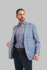 7 Downie Street WEYBURN Blue Plaid Stretch Blazer