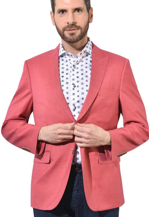  7 Downie Street Men's Millet Blazer Pink Berry Sports Coat