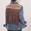 American Darling Women Leather Denim Jacket Limited Edition LC-ADJKT017