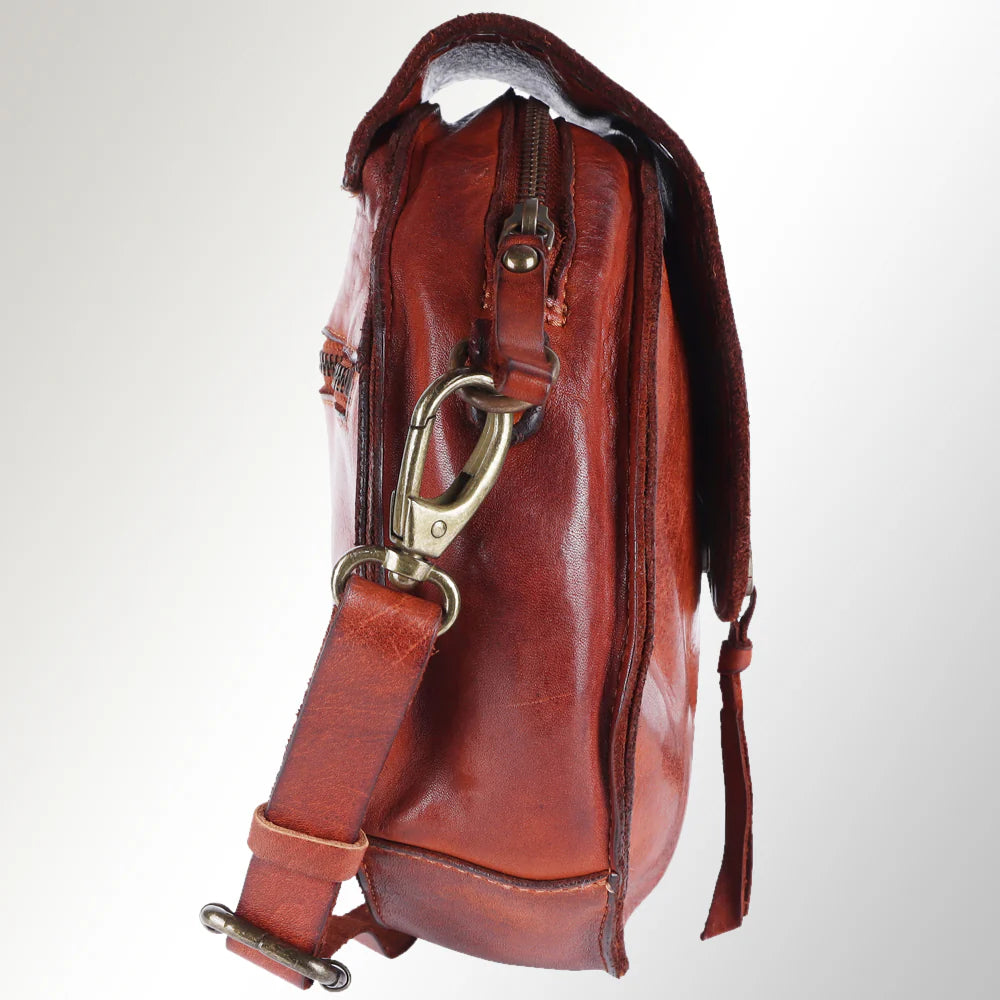 Saddle Pouch Style Western Canteen Bag Cognac SWC152CG American Darling Spaghetti Western