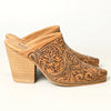 American Darling Women's Slide Mule Leather Tooled