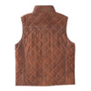 Beaver Creek quilted Lightweight Leather Vest by Madison Creek 46-Bourbon