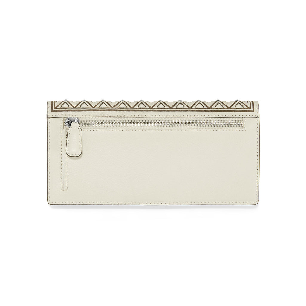 Brighton Ferrara La Bellezza Slim Folio White Leather Wallet T35752