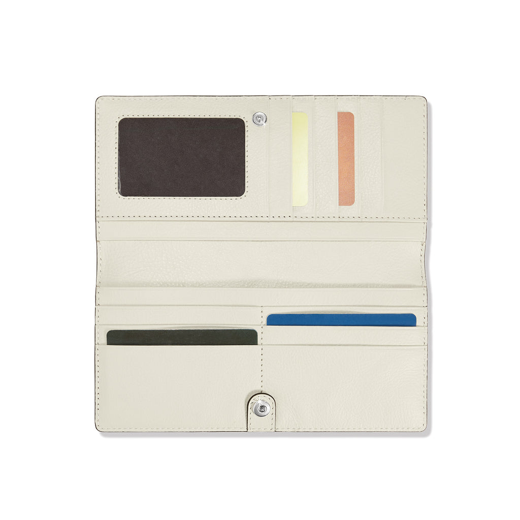 Brighton Ferrara La Bellezza Slim Folio White Leather Wallet T35752