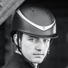 Charles Owen Riding Helmet Halo Luxe BLACK MATTE with Silver Gloss Ring MIPS