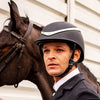 Charles Owen Riding Helmet Halo Luxe BLACK MATTE with Silver Gloss Ring MIPS