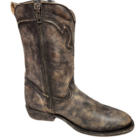 Corral Women's F1362 Honey Color With Black Wingtip with Side Zip Tall Cowboy Boots