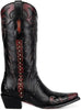 Corral Women's F1352 Black With Cognac Side Zip Tall Boots Black Womens Boots cowgirl 