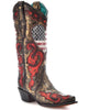 Corral Z5236 Women's USA Flag Heart Cowboy Boots Star and Stripes Free Shipping