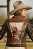 Double D Ranch womens Sheepskin Leather Jacket Sun & Dust in Tabacco brown with Horse design C3351 Womens Designer Leather JacketLimited edition Double D Ranch_blaze trail jewelry--32_5000x