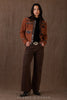 Double D Ranch Women's Brown Leather Jacket Keep Gettin' Back Up C3348