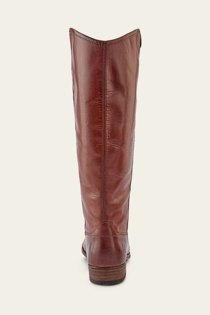 Frye Boots Melissa Button 2 Tall Leather Boots in Mahogany