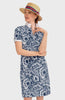 Gretchen Scott Dress Serve it Up Flora NAVY SS24