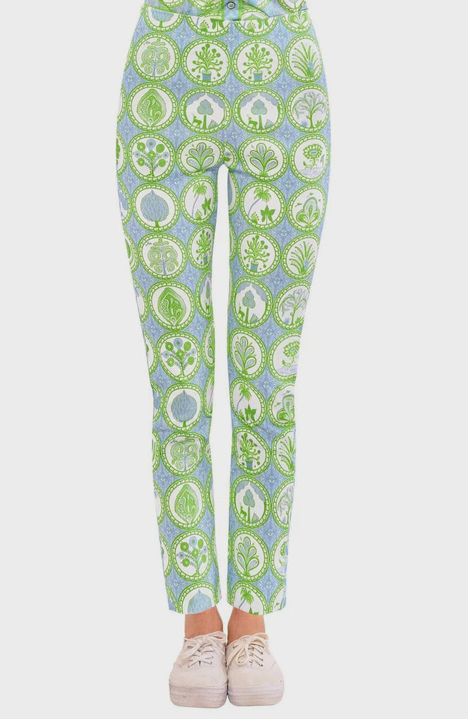 Gretchen Scott PAEQCL Pants Circle of Love Periwinkle Green SS24