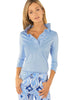 Gretchen Scott Ruffneck Top 3/4 Sleeve Periwinkle SS24