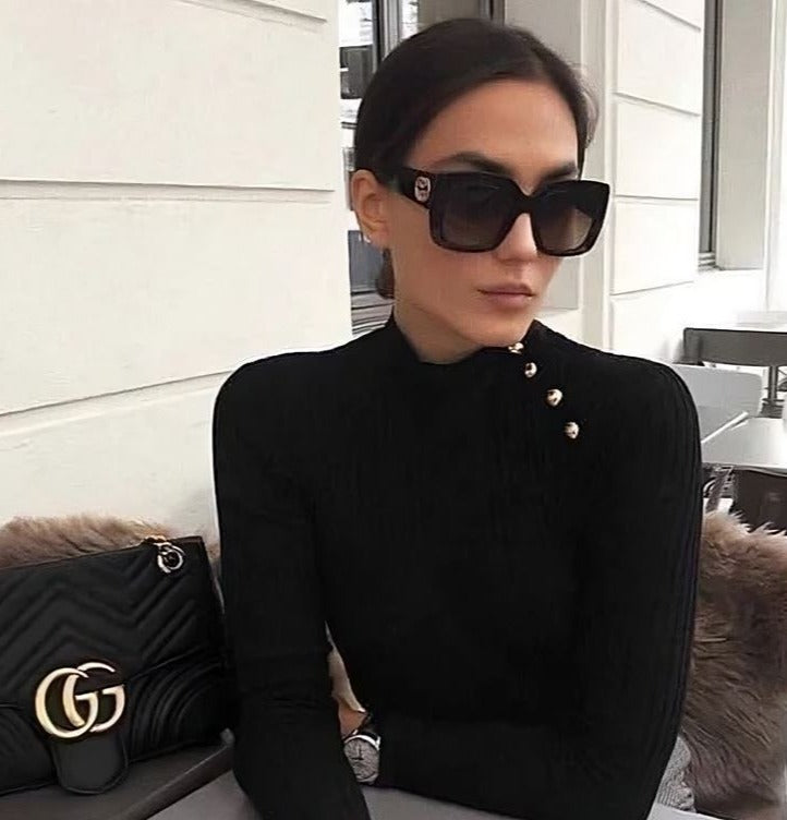 Large black gucci sunglasses on sale