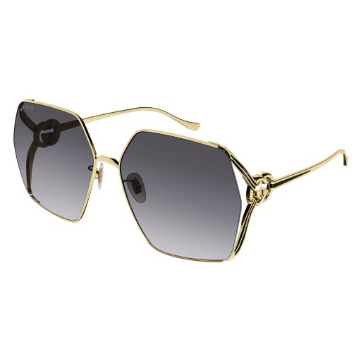 Gucci Sunglasses GOLD GREY GG1322SA-001