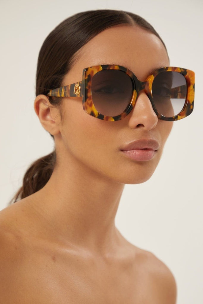 Gucci havana tortoise sunglasses best sale