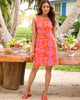 Jude Connally Beth Dress in Bamboo Lattice Apricot Pink