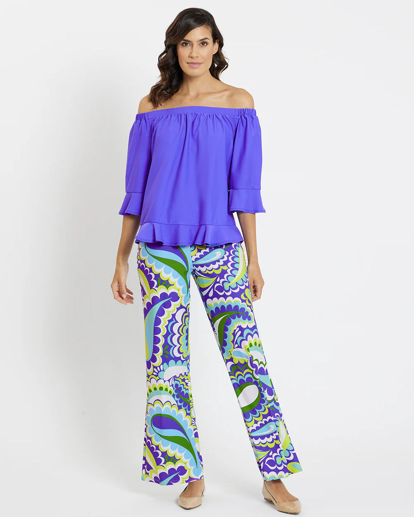 Jude Connally Trixie Pants Mod Paisely Iris Made in the USA