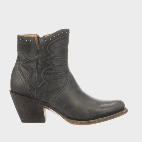 Corral F1352 Women's Black With Cognac Side Zip Tall Boots