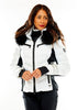 Womens Ski Jacket in Black White with Fin Raccoon M. Miller SK2826 Devon SS24