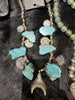 Designer Jewlry by Mya Lambrecht Necklace Turquoise Silver Coins