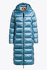 Parajumpers Leah Woman Extra Long Winter Down Coat in Blue Alta Marea