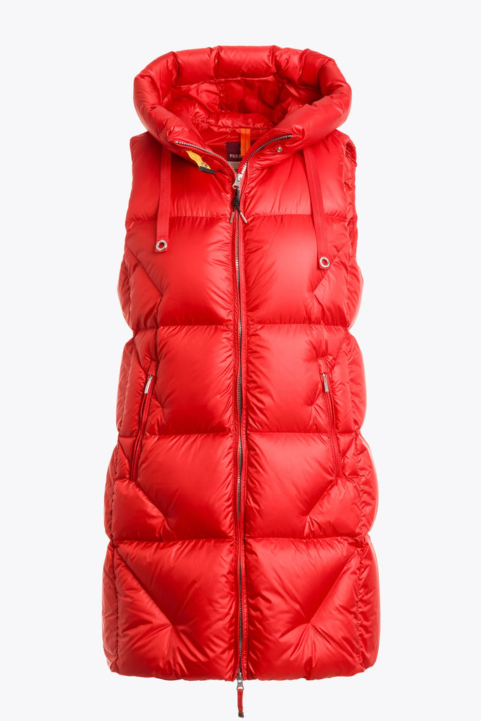 Parajumpers Women's ZULY Down Vest in Red HORMUZ PWPUHY35