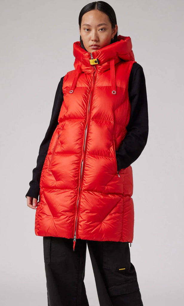 Parajumpers Women's ZULY Down Vest in Red HORMUZ PWPUHY35