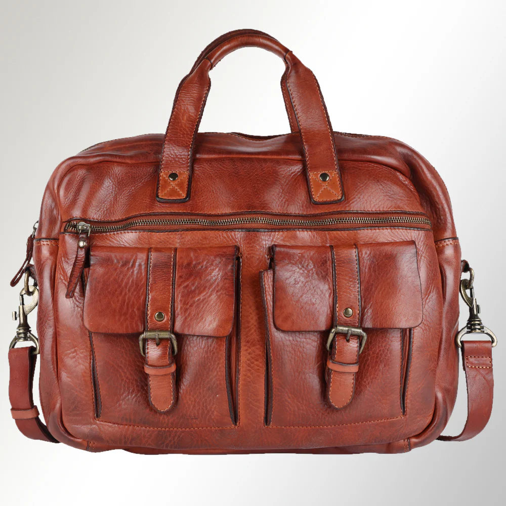 Spaghetti Western SWC405CG Briefcase Genuine Men's Leather Bag