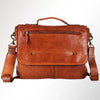 Spaghetti Western SWC408TAN Briefcase Genuine Leather Messenger Bag SS25