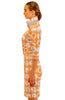 Gretchen Scott Twist and Shout Dress Circle of Love in Orange Periwinkle SS24