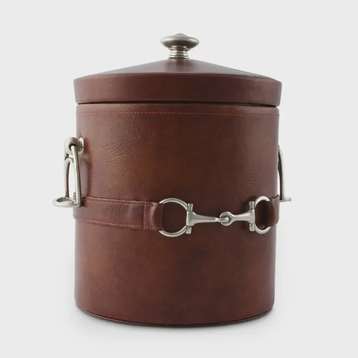 Vagabond House Leather Horse Bit Ice Bucket H503EB SS24