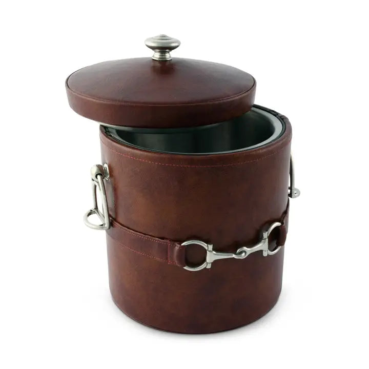 Vagabond House Leather Horse Bit Ice Bucket H503EB SS24