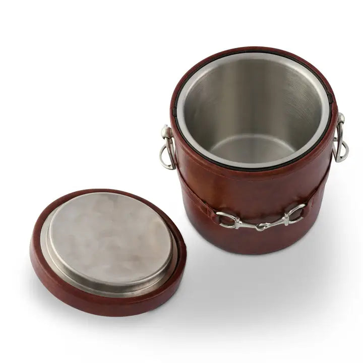 Vagabond House Leather Horse Bit Ice Bucket H503EB SS24