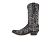 Lucchese Women's N4717 Black Metallic Sueded Python