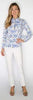 Jude Connally Taylor Blouse Batik Floral White - Saratoga Saddlery & International Boutiques