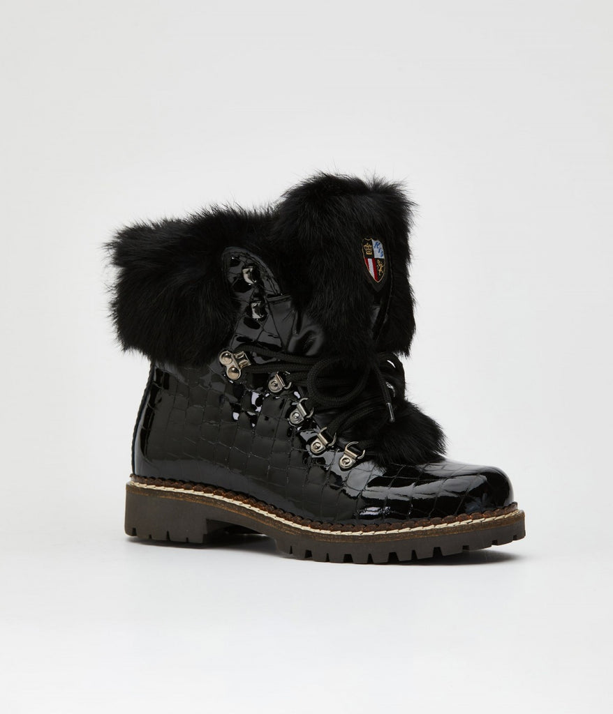 NIS Black Croco Black Rabbit – Saddlery Boot International Boutiques Saratoga & FW23 1915450 Winter Ankle