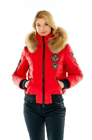 Red Leather Quilted Bomber Jacket – MarchingAntz