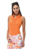 Gretchen Scott Ruffneck Top Sleeveless In Orange - Saratoga Saddlery & International Boutiques