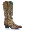 Corral Women's E1620 STRAW LASER & INLAY & STUDS - Saratoga Saddlery & International Boutiques