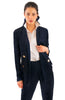 Gretchen Scott Womens Chic Blazer In Navy Posh Velvet JKCBPV FW19 - Saratoga Saddlery & International Boutiques