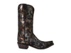 Lucchese 1883 Women's Black and Gold Precious Metals Sueded Python Boot N4716