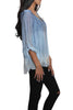 Scandal of Italy ADELE Silk Blouse - Flowing to Blue - Saratoga Saddlery & International Boutiques